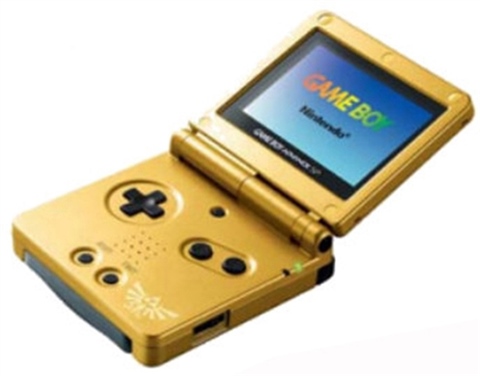 Game Boy Advance SP AGS-001 Console, Legend of Zelda Gold, Unboxed 